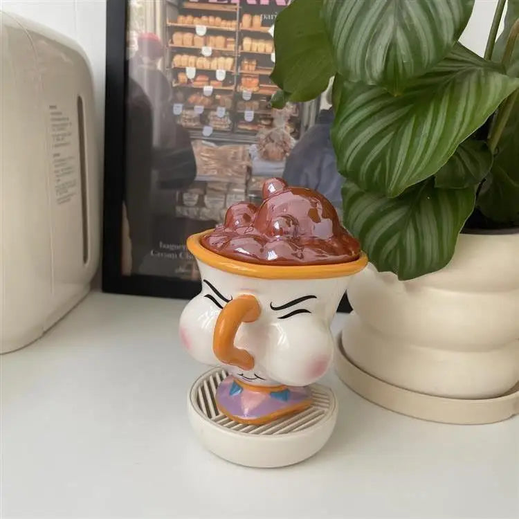 Caneca de cerâmica Disney Bela e a Fera com tampa