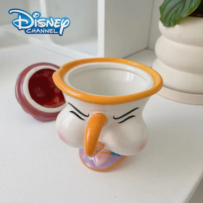 Caneca de cerâmica Disney Bela e a Fera com tampa