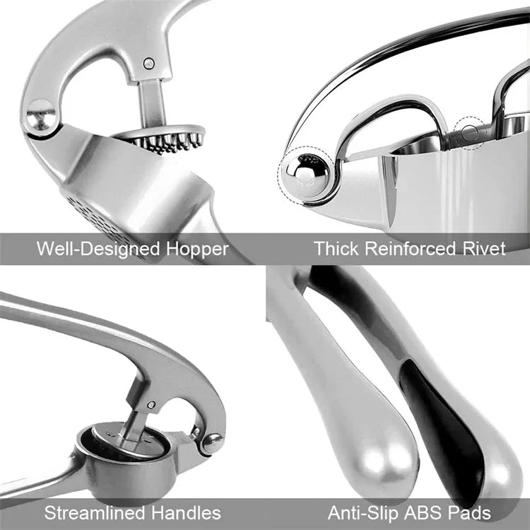 Espremedor de alho premium em aço inoxidável