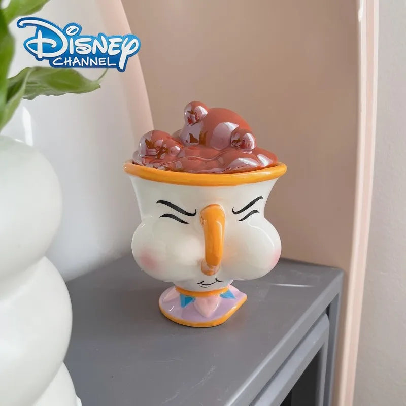 Caneca de cerâmica Disney Bela e a Fera com tampa